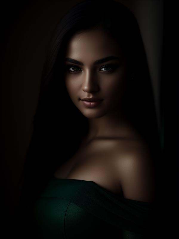 award winning portrait photo of an young woman,  fair skin,  green eyes on Tensor.Art