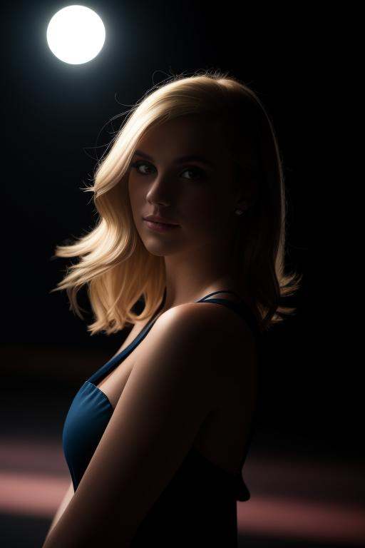 A [redhead::10] blond,  backlit on Tensor.Art