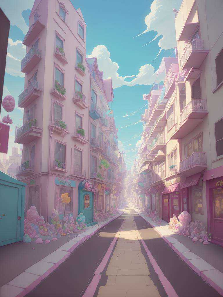 <lora:C4ndyL4ndAIv2_1:1> C4ndyL4ndAI street