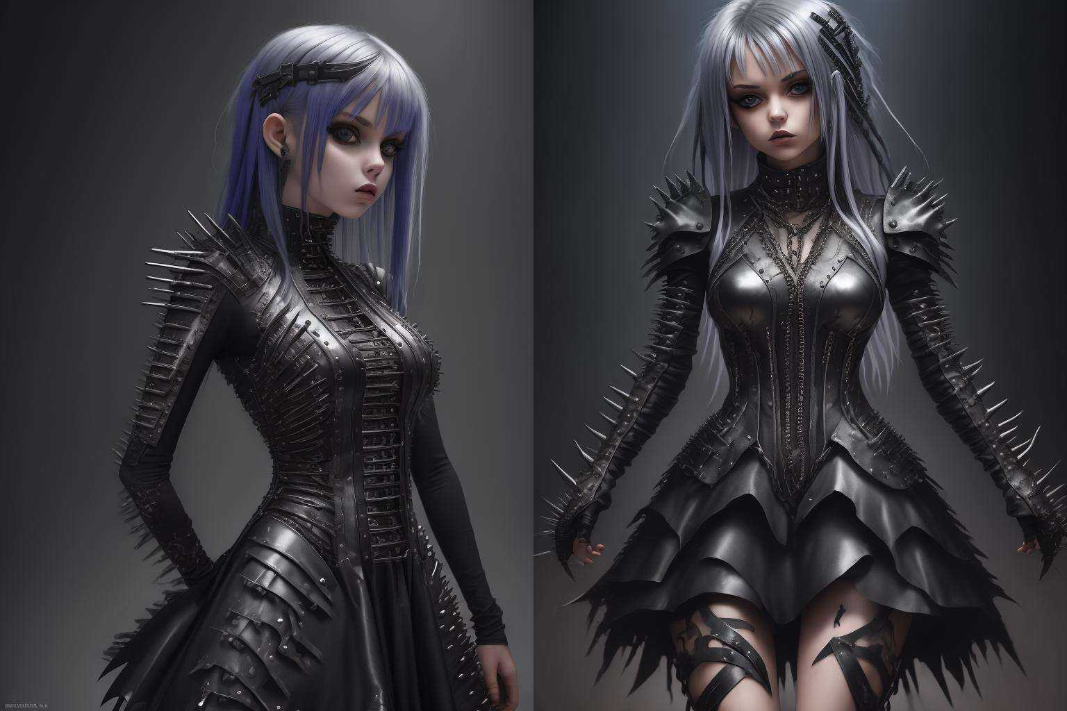 <lora:MetalAI-000004:1> girl wearing MetalAI dress