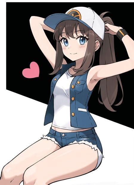 sugimori ken \(style\),  1girl,  armpits on Tensor.Art