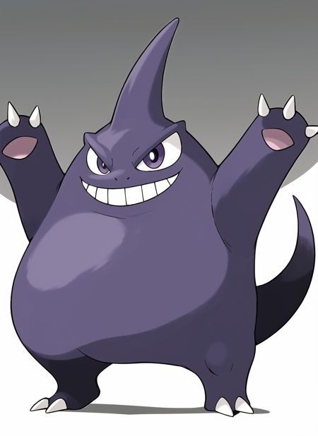 sugimori ken \(style\),  ghost and ground pokemon \(creature\),  full body on Tensor.Art
