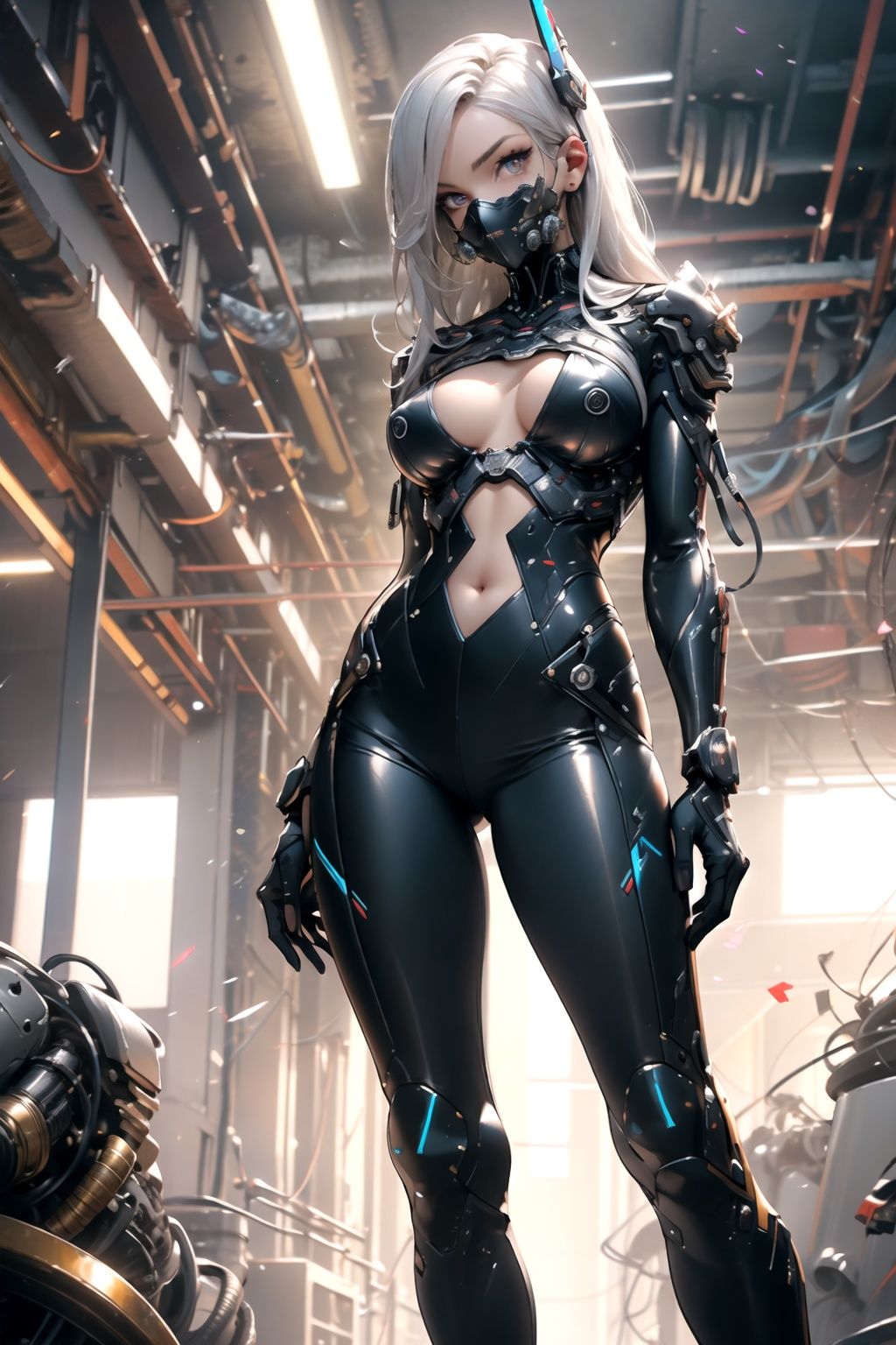 full body,Particle light efficiency, cyberpunk, (8k, best quality, masterpiece:1.2), ultra-detailed, Masterpiece, realistic lighting,masterpiece, best quality, masterpiece,best quality,official art,extremely detailed CG unity 8k wallpaper, headgear, mechanical arms ,Blue effect , ,best quality, masterpiece, upper body, ultra-detailed, ,CyberpunkAI,lolinaked,nude,breast,nipple,Navel exposed,(chest 4),Big eyes,Shiny,
embellished costume,(masterpiece:1.2),best quality,masterpiece,highres,original,extremely detailed wallpaper,perfect lighting,doudouyan,blue_jijiaS