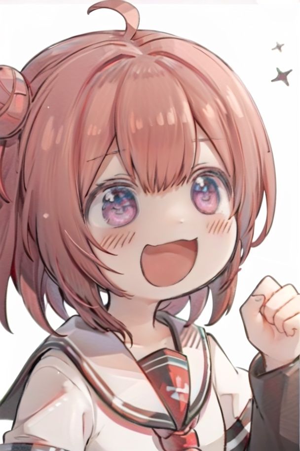 1girl, solo,akaza akari,red hair,chibi,laughing, <lora:阿卡林:1> <lora:笑脸图表情chibi-laugh:0.8>