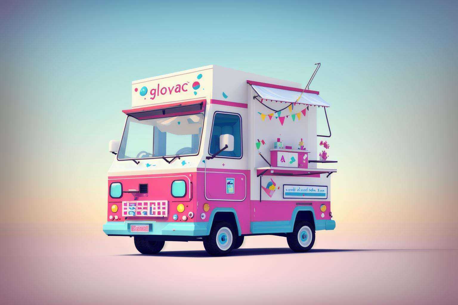 a icecream truck in Doha,  motion blur by Clumsy_Trainer on Tensor.Art