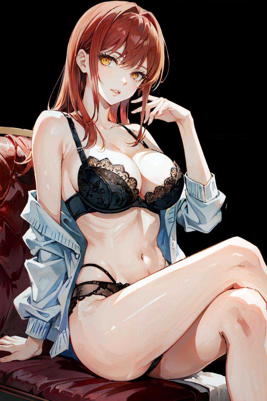 makima\(chainsaw man\),  panties,  red hair by Goofy Ai on Tensor.Art