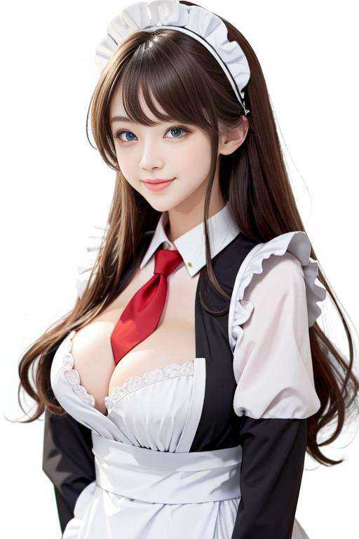 maid_cosplay,  solo,  simple background on Tensor.Art