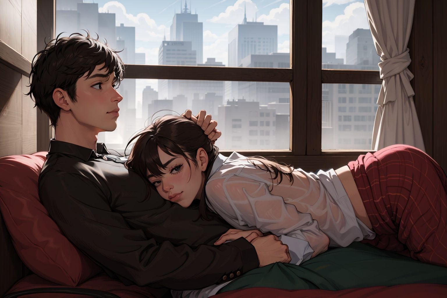 lying on person on Tensor.Art