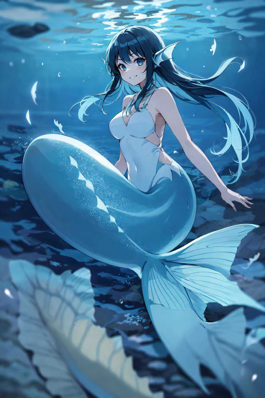 1girl,  mermaid,  fins on Tensor.Art