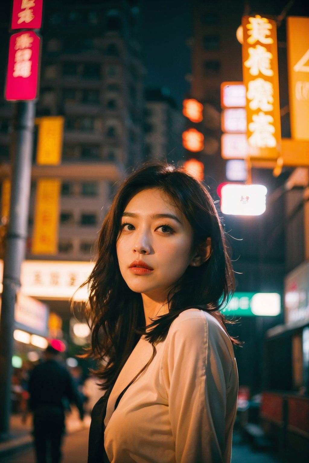 Best Quality,Masterpiece,Ultra High Resolution,(Realisticity:1.4),Original Photo,Cinematic Lighting,1Girl,Cute,<lora:HongKong_20230711220128-000005:0.7>HongKong,HongKong Style,