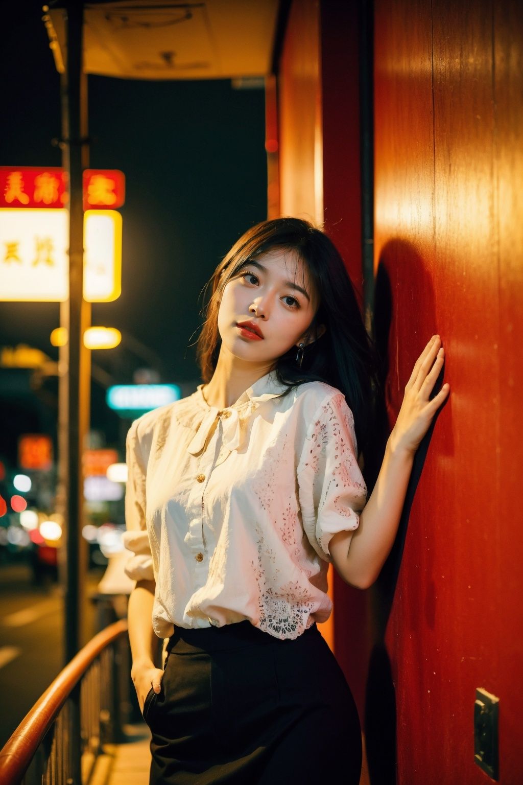 Best Quality,Masterpiece,Ultra High Resolution,(Realisticity:1.4),Original Photo,Cinematic Lighting,1Girl,Cute, <lora:HongKong_20230711220128-000005:0.7>HongKong,HongKong Style,