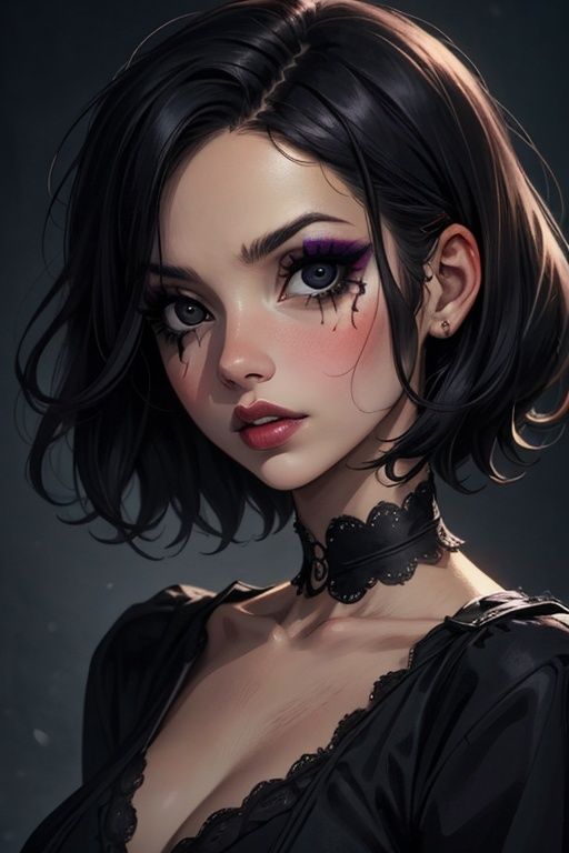 by TimBurton Animation,  1girl,  solo by  🆁⚠🆄🅱🆈 on Tensor.Art