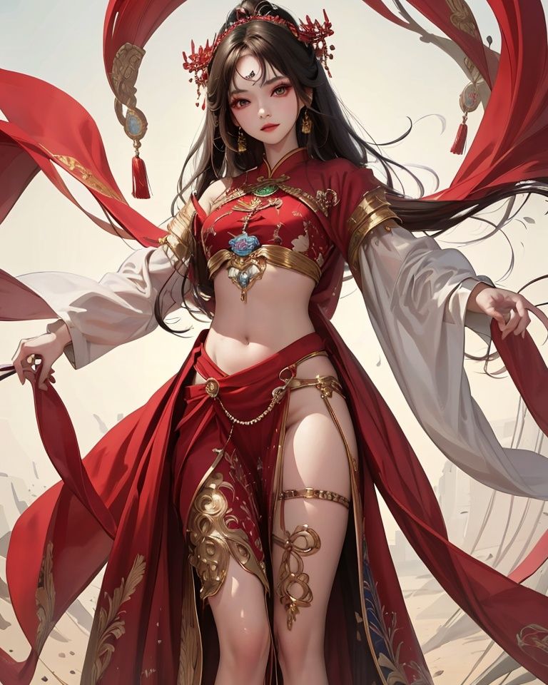 1girl,  <lora:shiguang_20230722193806:0.7>,shiguang,red eyes, full body, 