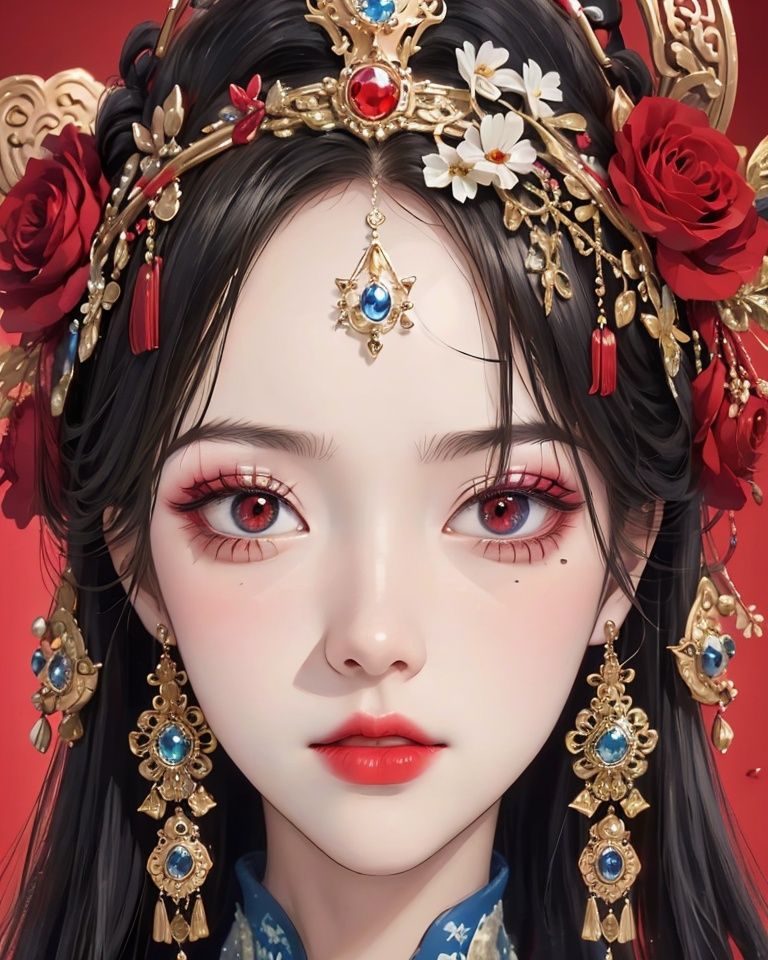 1girl,  <lora:shiguang_20230722193806:0.7>,shiguang,red eyes, 