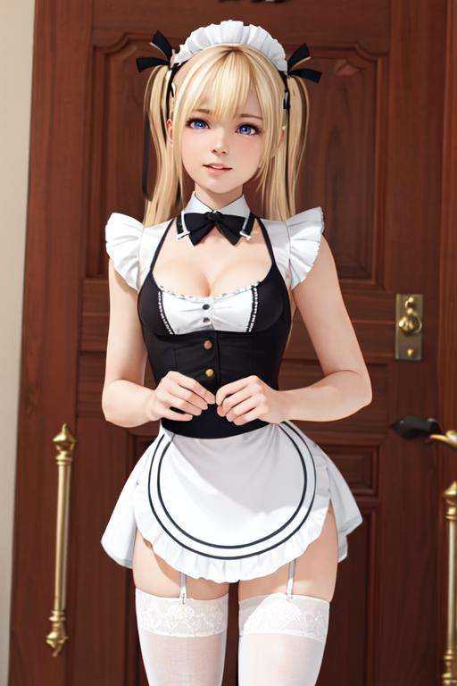 marie rose,  maid uniform,  indoors on Tensor.Art