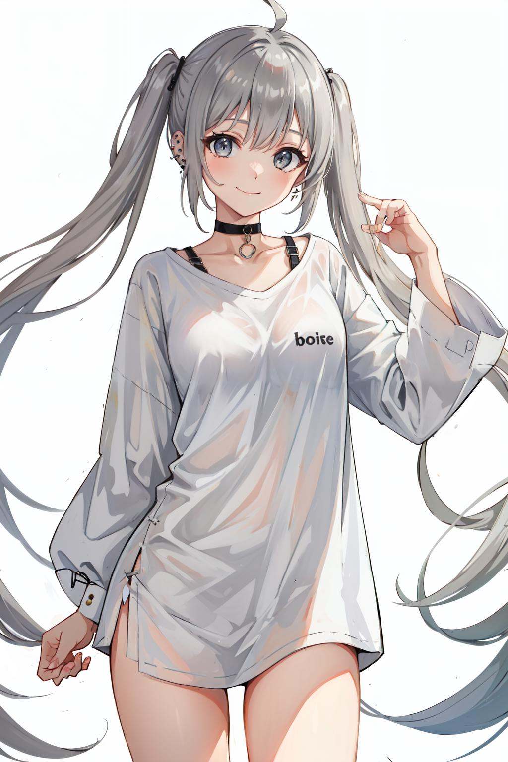 oversized shirt,  1girl,  solo by Goofy Ai on Tensor.Art