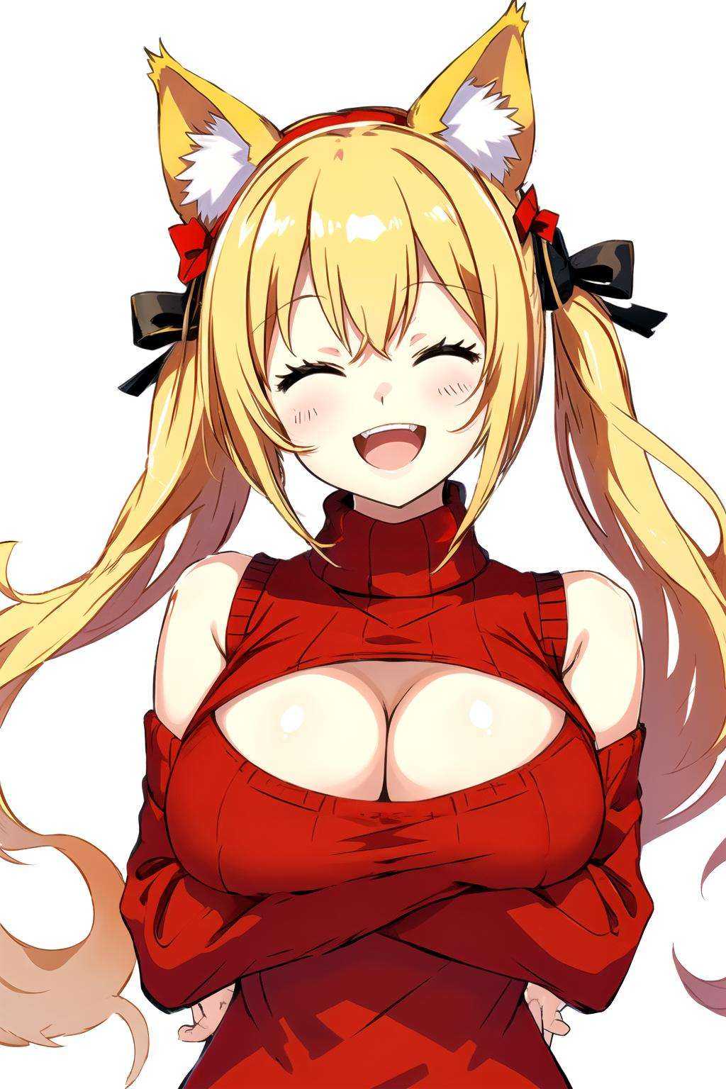 open chest sweater,  1girl,  solo by Goofy Ai on Tensor.Art
