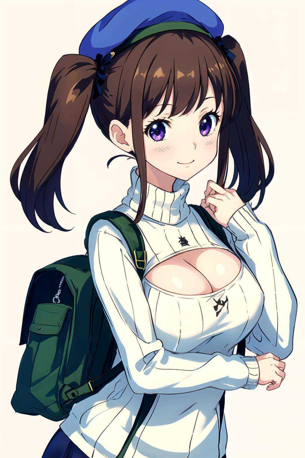 open chest sweater,  breasts,  1girl by Goofy Ai on Tensor.Art