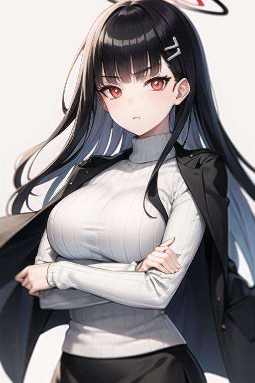 rio (blue archive),  black hair,  1girl by Goofy Ai on Tensor.Art