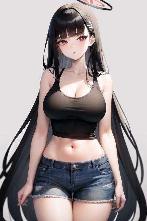 rio (blue archive),  black hair,  1girl by Goofy Ai on Tensor.Art