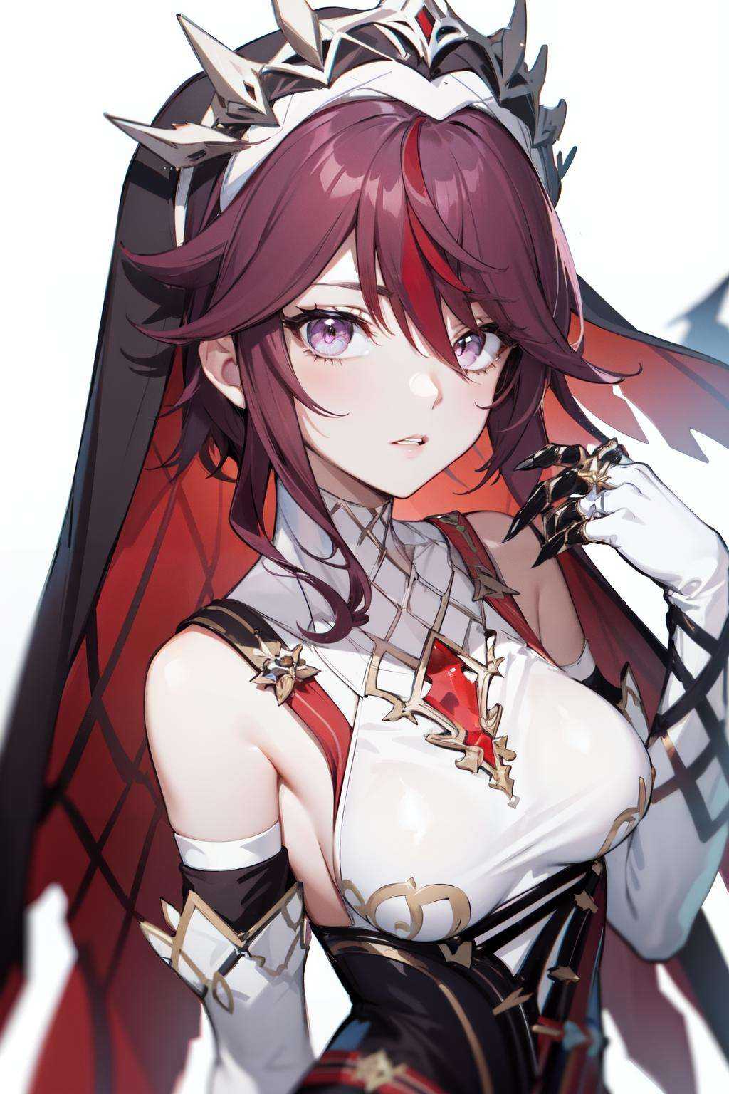 rosaria(genshin impact),  solo,  streaked hair on Tensor.Art