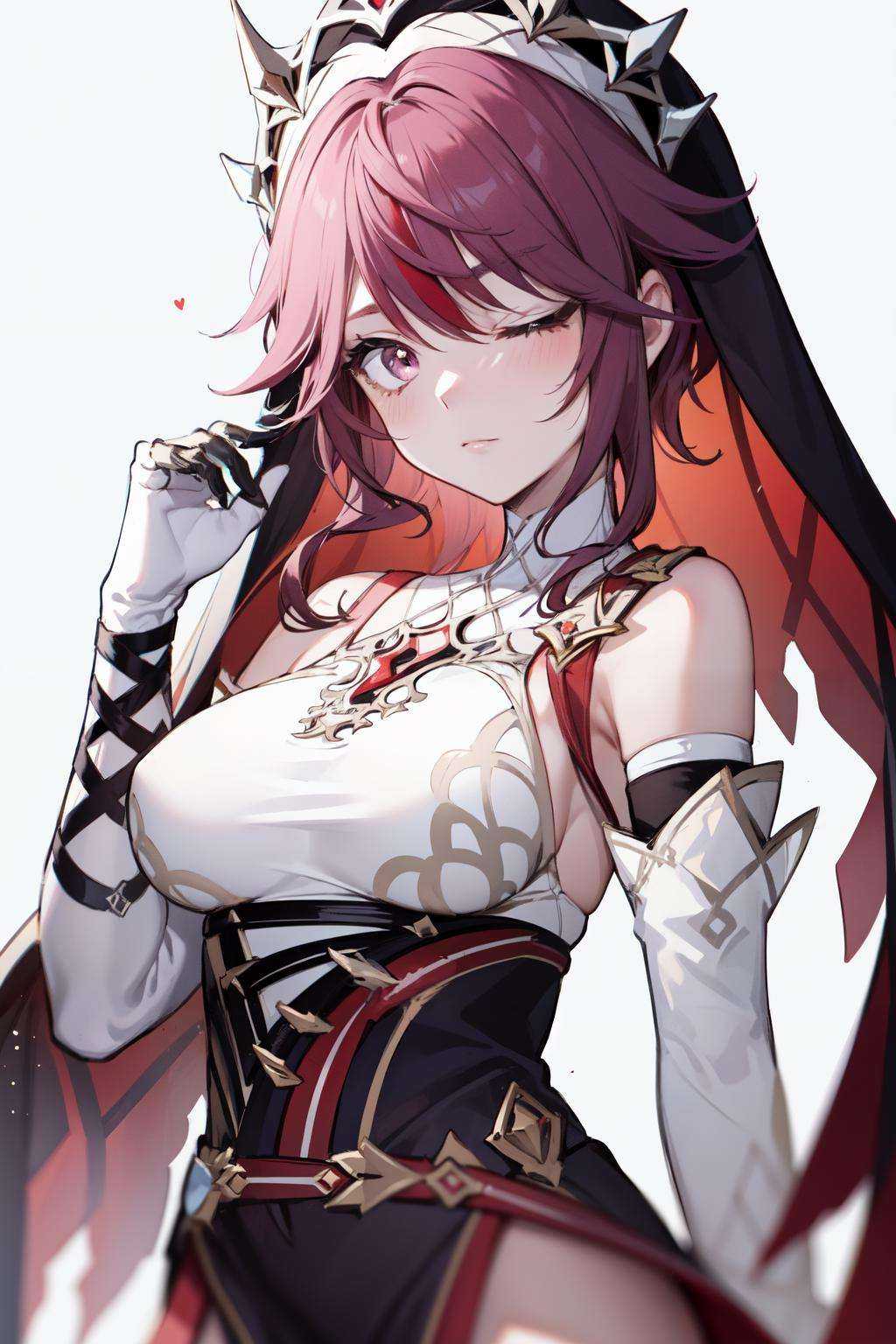 rosaria(genshin impact),  solo,  streaked hair on Tensor.Art