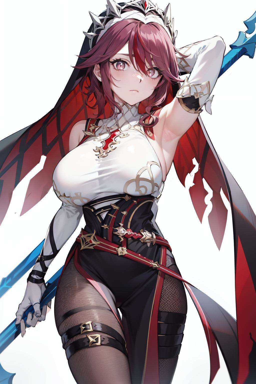 rosaria(genshin impact),  solo,  dress on Tensor.Art