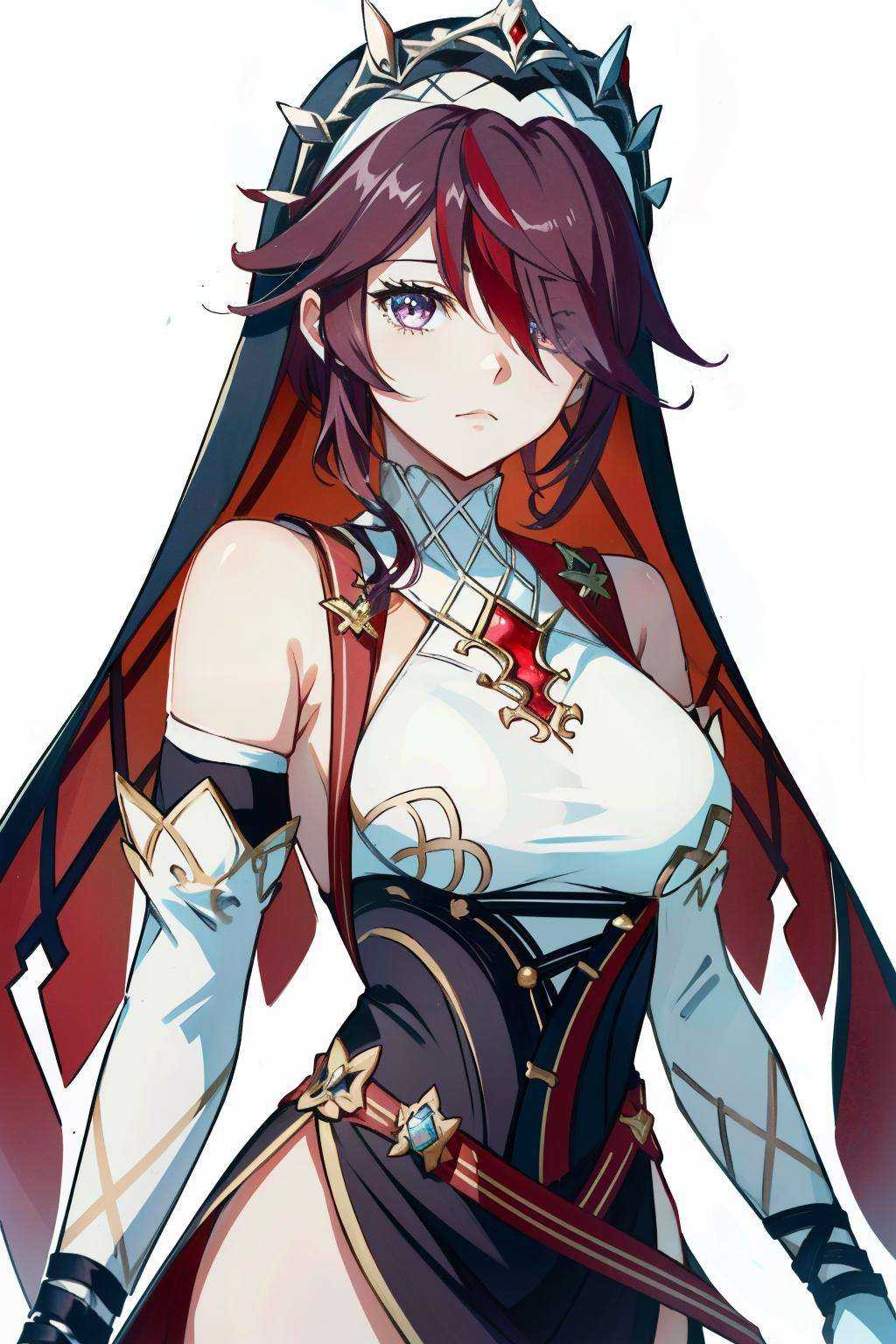 rosaria(genshin impact),  solo,  dress on Tensor.Art