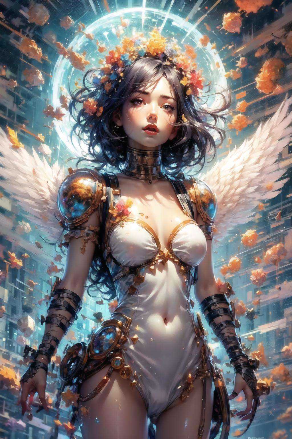 masterpiece, best quality,1girl, (glass:1.1), wings, (desperate:1.2) <lora:GPTS5 Heavy_387306:1>