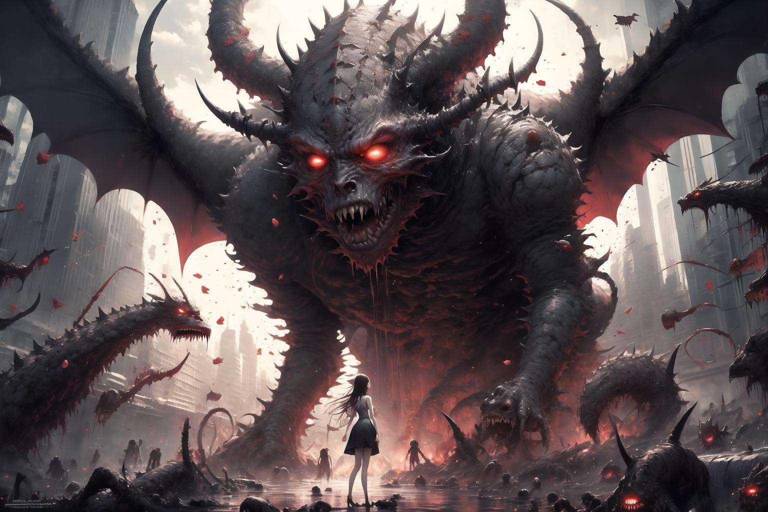 masterpiece, best quality,1girl, demon, hell, (red theme:1), (horror:1.25)<lora:GPTS6 Hella-sthetic_424353:0.75> <lora:S12 v4.2 NAI_208163:0.75>