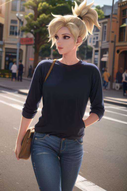 mercy,  casual clothes,  shirt on Tensor.Art