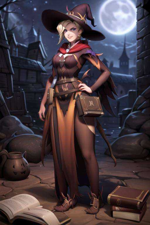 mercy,  full body,  hands on hips on Tensor.Art