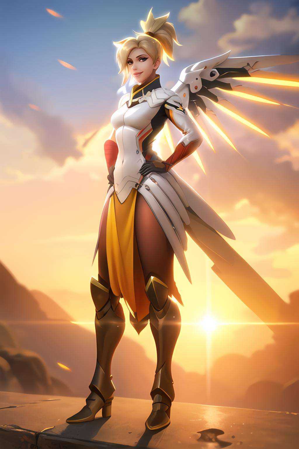 mercy,  bodysuit,  arm on Tensor.Art