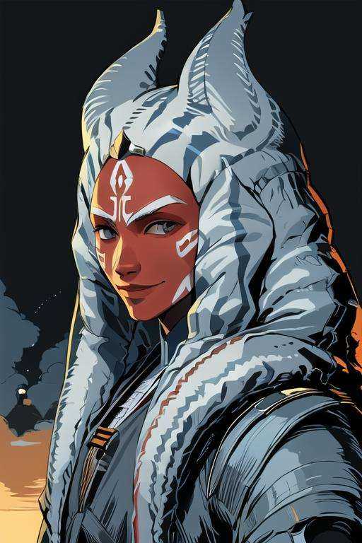 portrait,  togruta,  red skin on Tensor.Art
