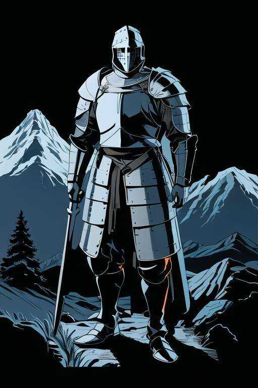 medieval knight,  mature,  leather armor on Tensor.Art