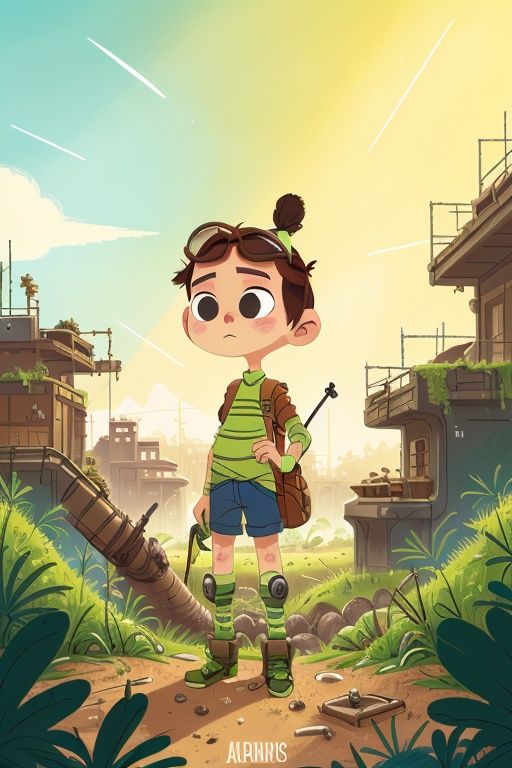 a gir in a wasteland, post apocalyptic, asian, japan<lora:COOLKIDS_V2:1>