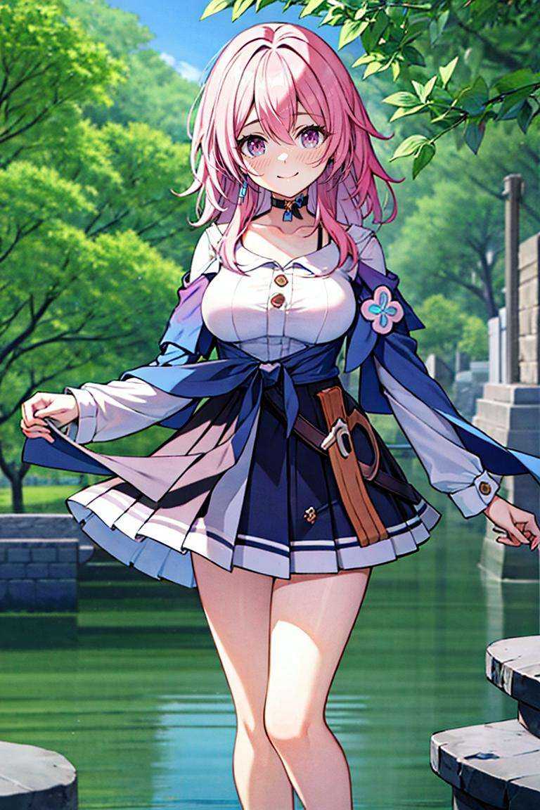 <lora:bengtie_3yue7_v1.0:1>,3yue7\(character\),smile,blush,wade,waves,brook,water,stone,tree,sky,best quality,masterpiece,illustration,extremely detailed,CG,unity,8k wallpaper,Amazing,finely detail,masterpiece,best quality,official art,extremely detailed CG unity 8k wallpaper,absurdres,incredibly absurdres,ultra-detailed,highres,(pureerosface_v1:0.5),(ulzzang-6500-v1.1:0.5),