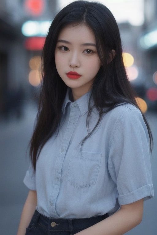 A girl,  long hair,  half picture by 阿汤 on Tensor.Art