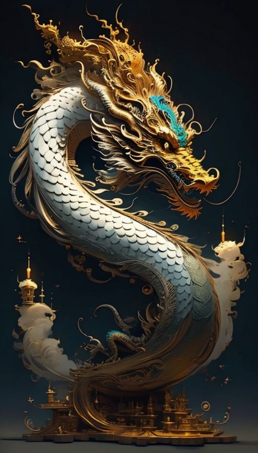 Masterpiece,bestquality,highdefinition,  ,fudiaoxy ,  <lora:东方巨龙Oriental giant dragon_1.0:0.8>,no humans, dragon, long <lyco:立体画v1:1.0>