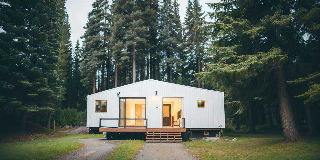 jzcg001 ，A pure white modern building in the forest ，public ，design by zaha，starry sky，scenery，tree，fog，，wide-angle lens，moon, masterpiece, best quality, 8k， <lora:jzcg001:0.8>