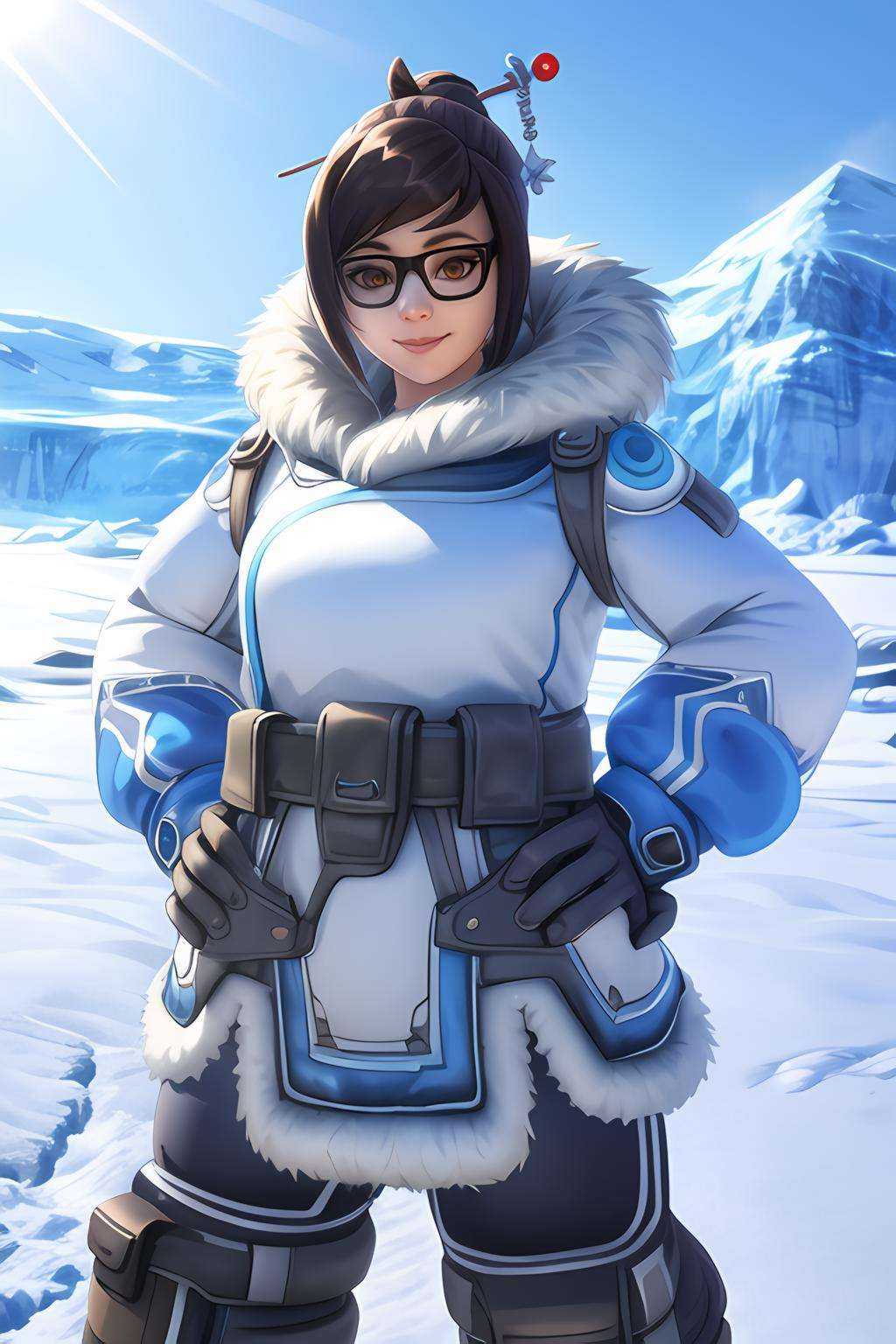 mei,  confident pose,  hands on hips on Tensor.Art
