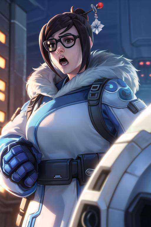 mei,  confident pose,  reaching on Tensor.Art