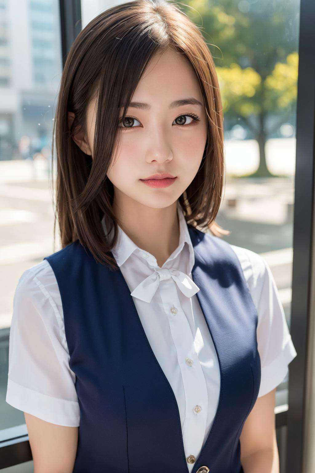 1girl,  matured female,  vest on Tensor.Art