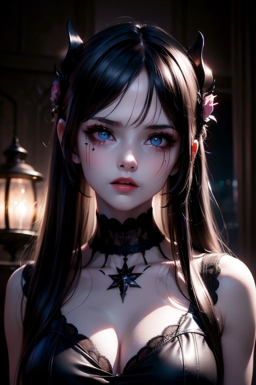 <lora:litdev:1.1>1girl，litdev,best quality, masterpiece, photorealistic:1.4,  dramatic lighting,light on face