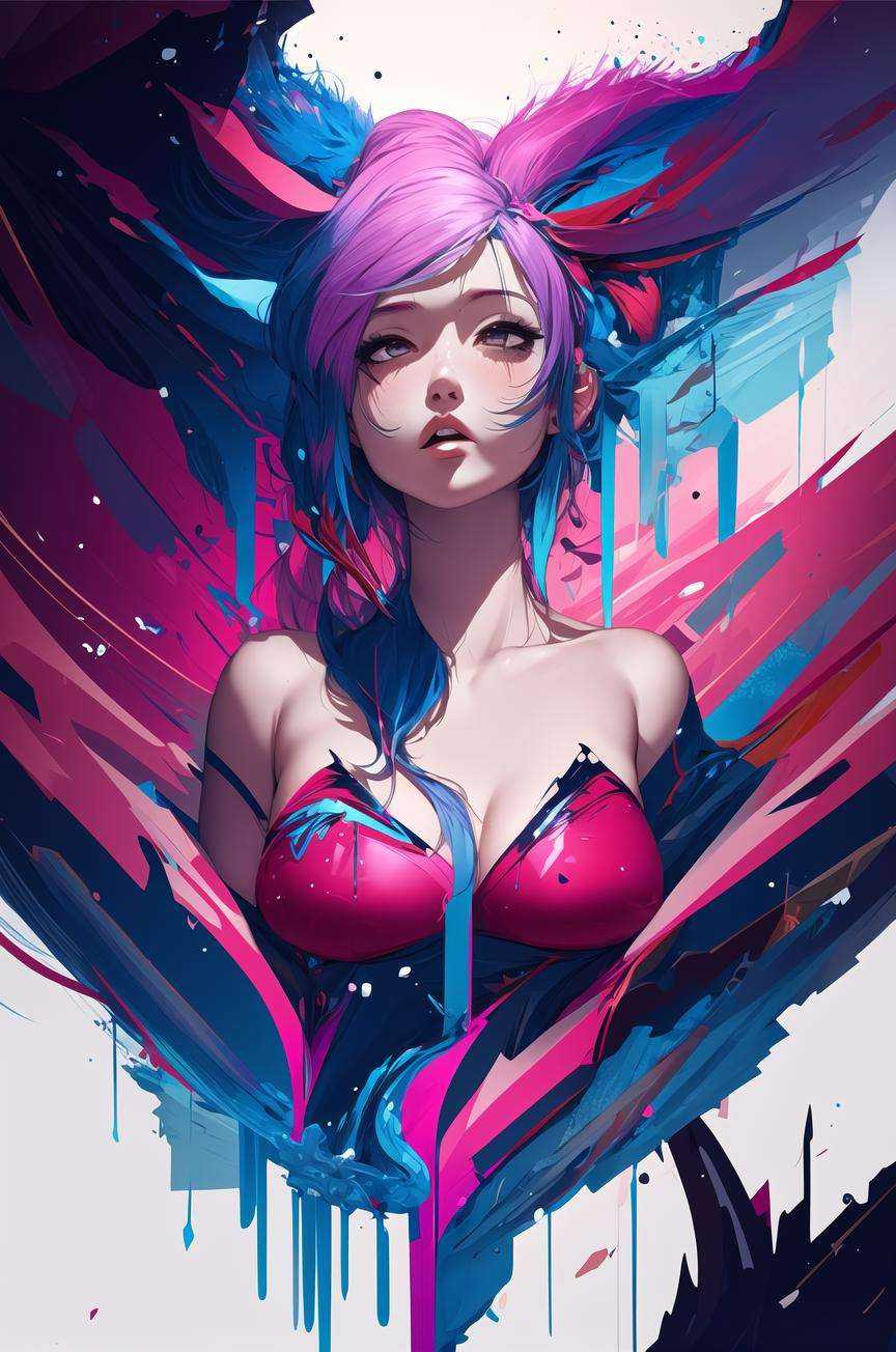 masterpiece, best quality, 1girl, upper body, [[abstract]]<lora:S12 ohwx Adan_18000:0.75>