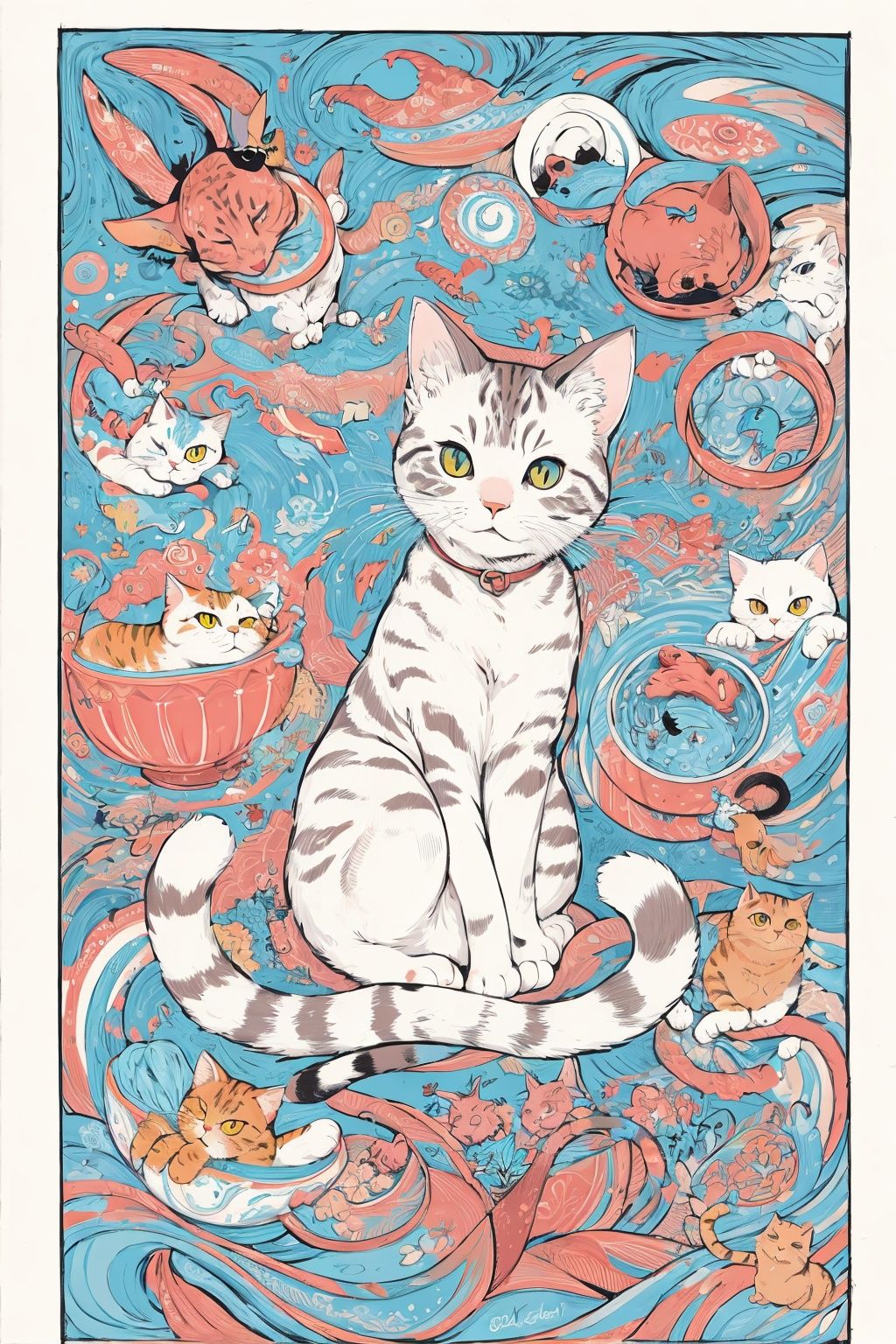 masterpiece,  best quality,  cat on Tensor.Art