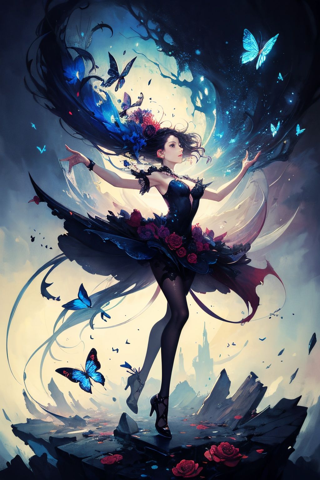 chaos,  elegant,  vivid colors on Tensor.Art