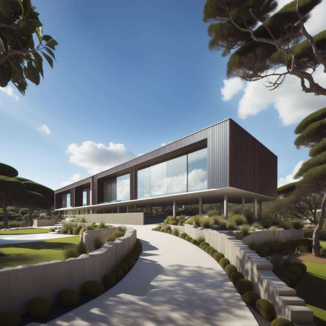 (masterpiece),(high quality), best quality, real,(realistic), super detailed, (full detail),(4k),8k, architecture,building,scenery, outdoors, grass, tree, sky, day, cloud, rock, blue sky, path, nature, fence, road  <lora:XSArchi_106Stonebuilding石材建筑V1:0.6>