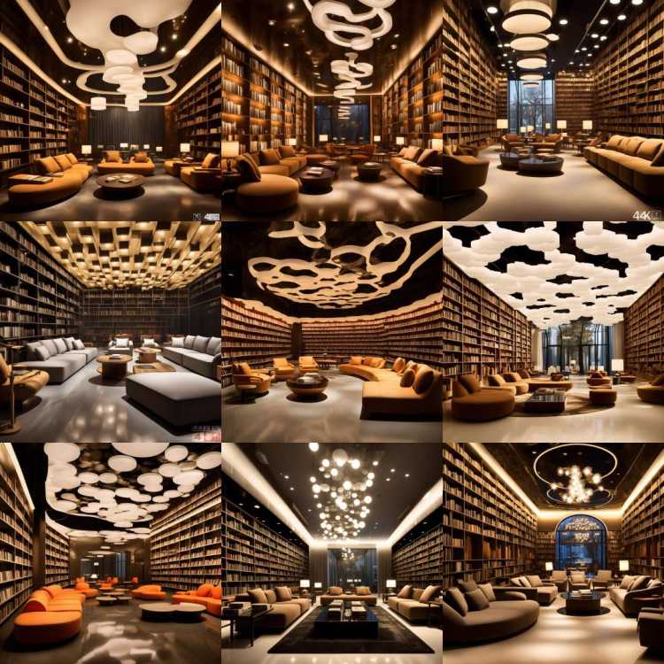 XSArchi_125图书馆+书房（家装）Library + Study (Home decoration) by 夏尚XSarchitectural on Tensor.Art