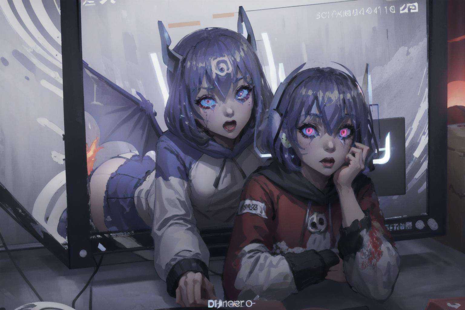 Discord-chan,  1girl,  DemonicT on Tensor.Art